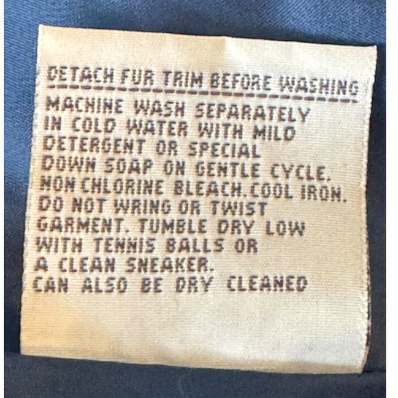 1 Madison Women L Blue 3/4 Length Detachable Fox Fur Trim Hood Zip Puffer Jacket - Picture 6 of 7